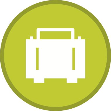 Evrak Çantası Glyph Çok renkli Arka Plan