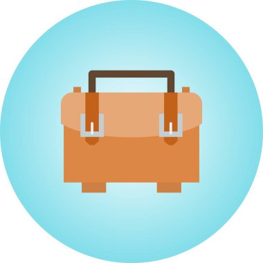 Degrade Arka Planlı Evrak Çantası Düz simgesi