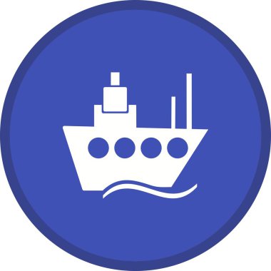 Gemi Glyph Çok renkli Arka Plan