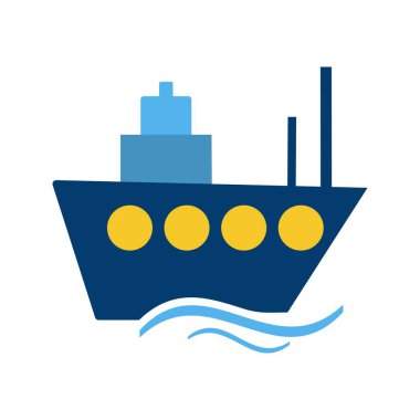 Gemi düz çok renkli