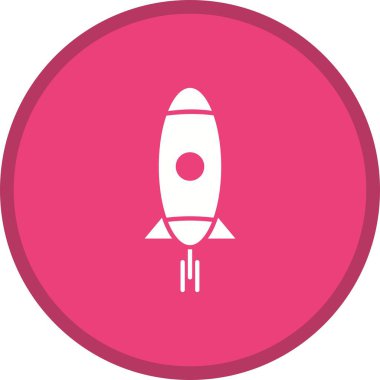 Roket Glyph Çok renkli Arka Plan