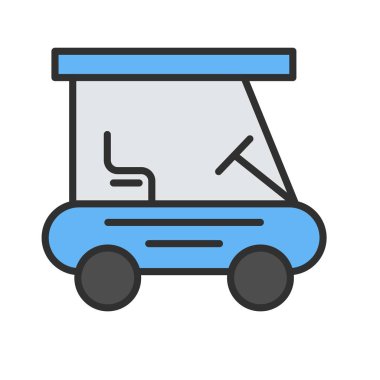 Golf Buggie Hattı Dolgulu Simge