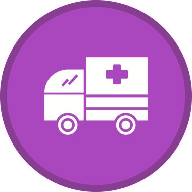 Ambulans Glyph Çok renkli Arka Plan