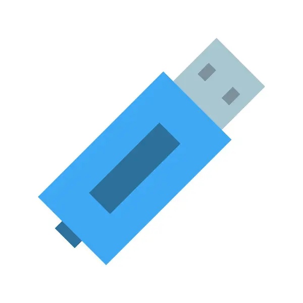 USB plana multicolor — Vector de stock