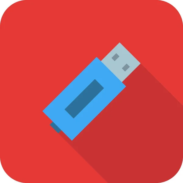 Usb Flat Uzun Gölge Simgesi