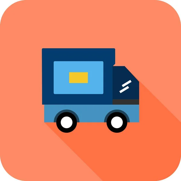 Delivery Flat Long Shadow Icon — Stock Vector