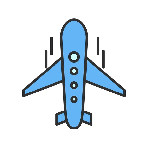 Plane Line Filled Icon — Stock Vector