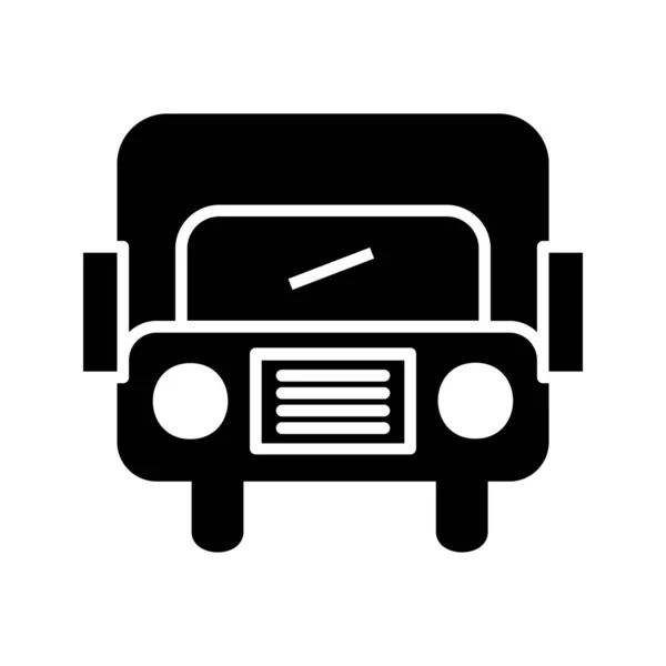 Ônibus Glyph Black Icon —  Vetores de Stock