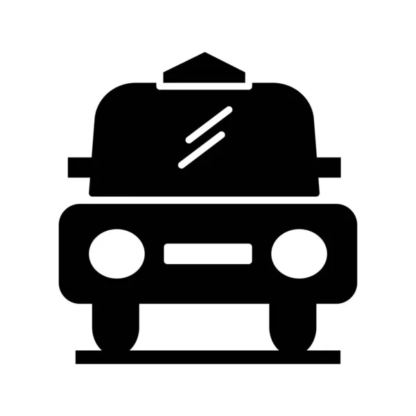 Cab glyph-zwart pictogram — Stockvector