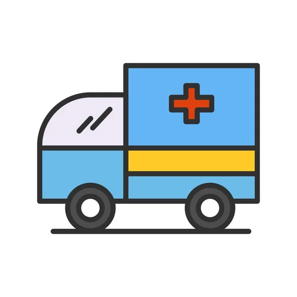Línea de ambulancia llena Icono — Vector de stock