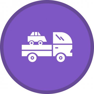 Kamyon Glyph Çok renkli Arka Plan