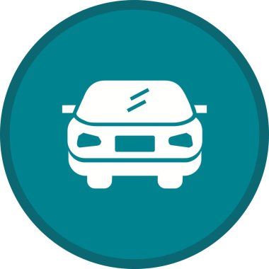 Araba Glyph Çok renkli Arka Plan