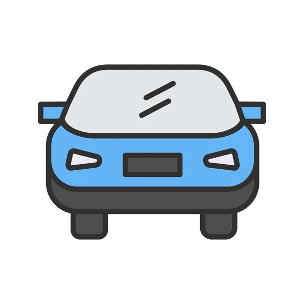 Icône remplie de ligne de voiture — Image vectorielle