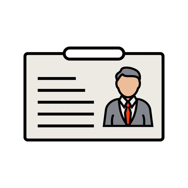 Kimlik kartı Satırı Dolu Simge