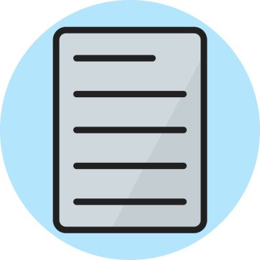 Belge Satırı Dolgulu Simge