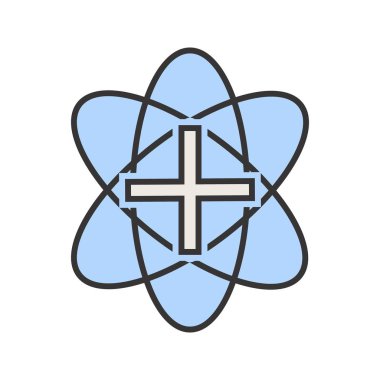 Tıbbi tabela çizgi dolu simgesi