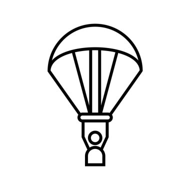 Yamaç Paraşütü Hattı Siyah Simge