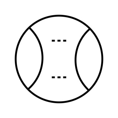 Softball Line Siyah Simge