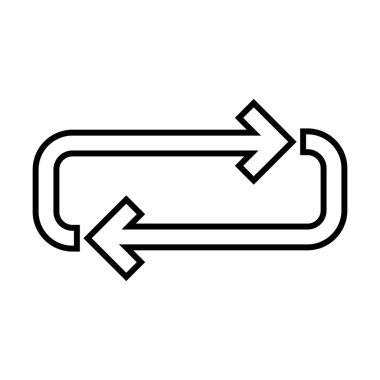 Döngü Çizgisi Siyah Simge