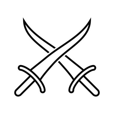Kılıç mücadele Hattı Siyah Simge