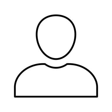 Profil Çizgisi Siyah Simge