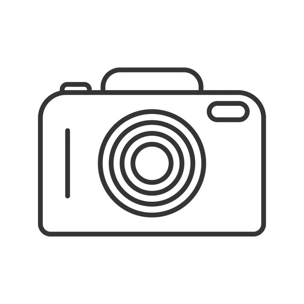 Icône noire de ligne de caméra — Image vectorielle