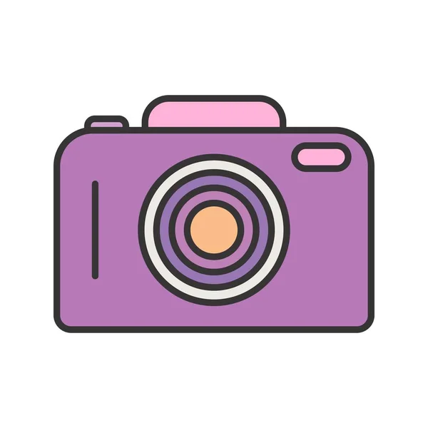Ikona vyplněné čáry fotoaparátu — Stockový vektor
