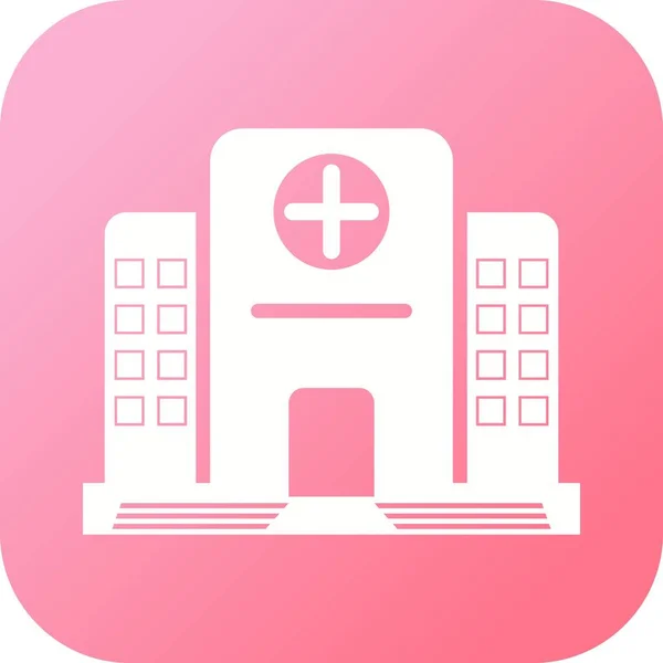 Hospital Glyph icon with gradient background