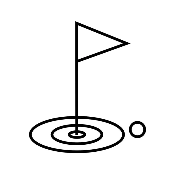 Golf Line schwarzes Symbol — Stockvektor