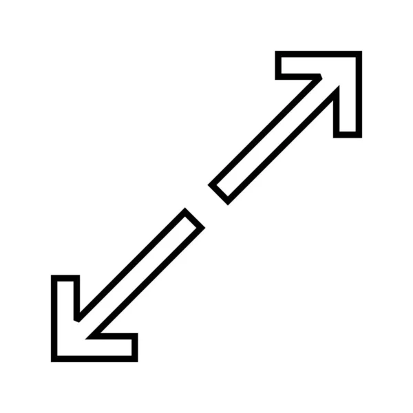 Fit to Arrow Line Black Icon — стоковый вектор