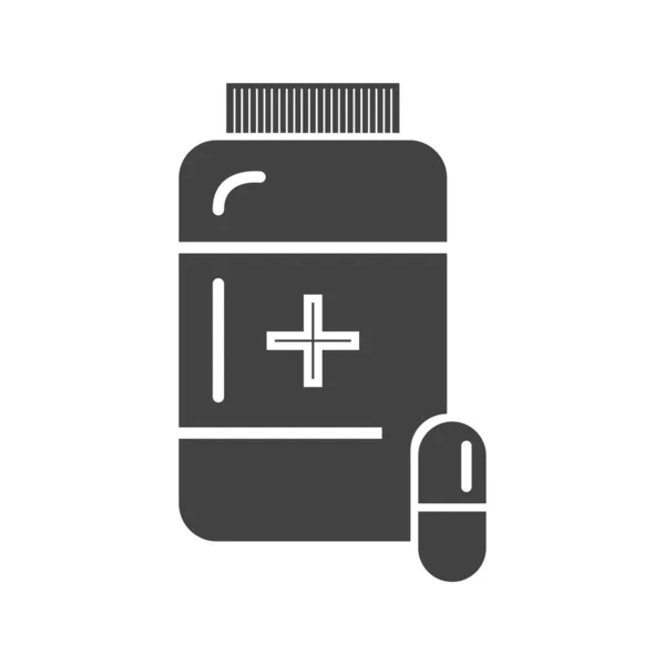 Medicin Glyph svart ikon — Stock vektor