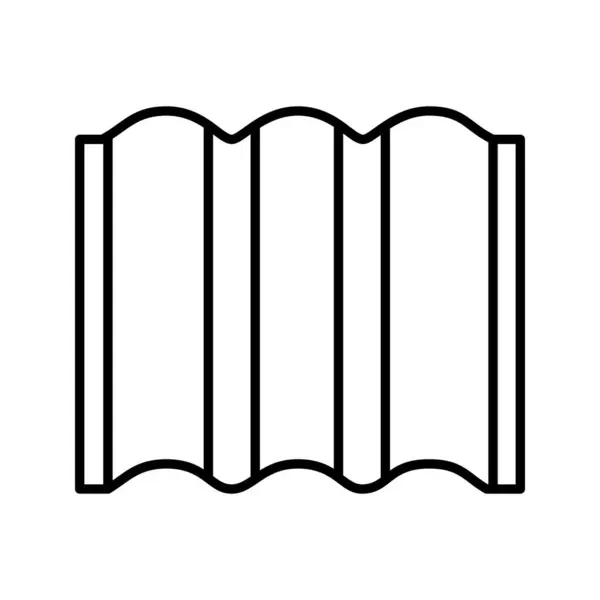 Metallblech Linie schwarzes Symbol — Stockvektor
