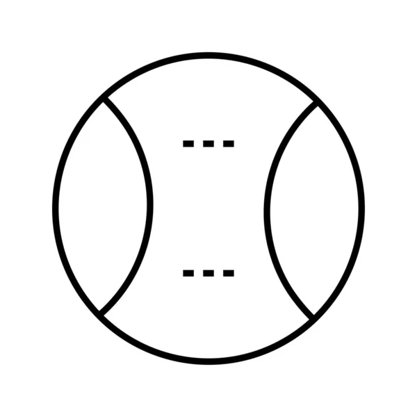 Softball vonal fekete ikon — Stock Vector