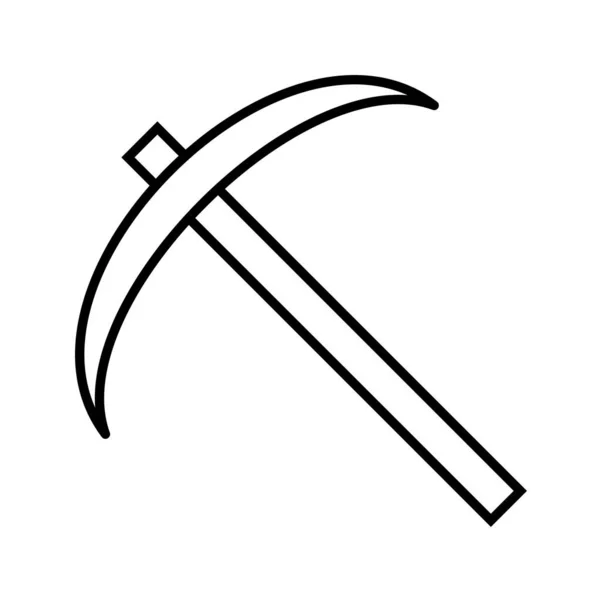 Scythe line zwart pictogram — Stockvector