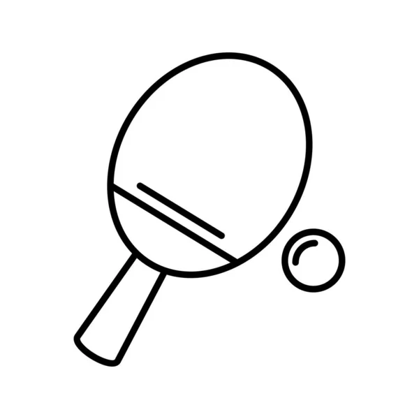 Επιτραπέζιο τένις γραμμή μαύρο εικονίδιο — Διανυσματικό Αρχείο