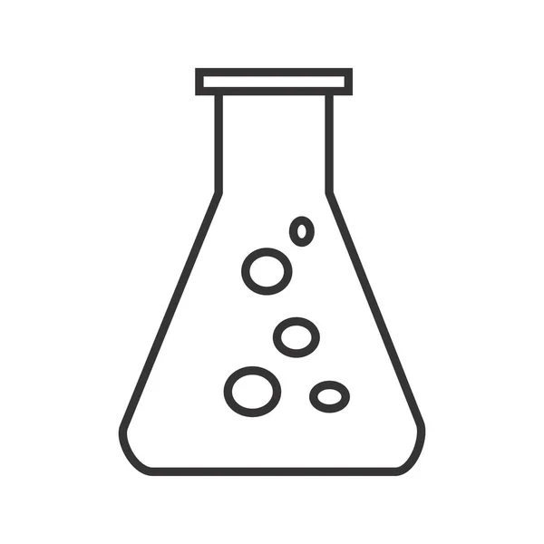 Černá ikona čáry testovací trubky — Stockový vektor