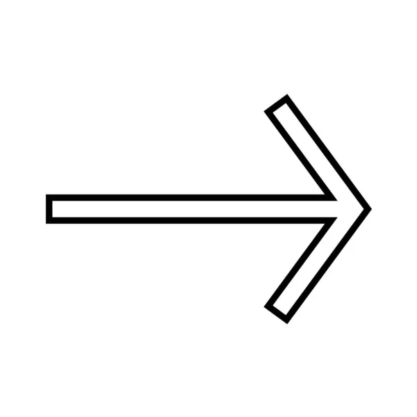 Černá ikona na pravé lince — Stockový vektor