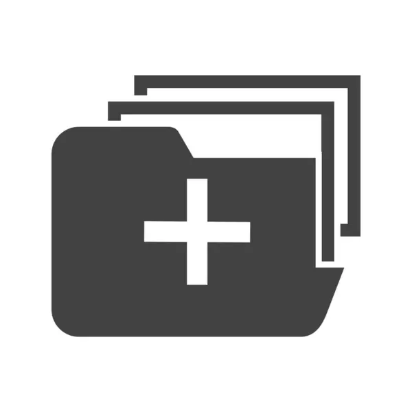 Medical Folder Glyph Black Icon