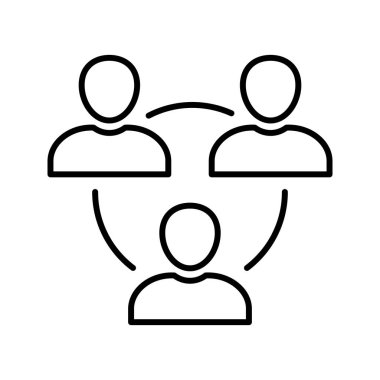 Kullanıcılar Çizgi Siyah Simge