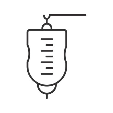 Tıbbi damla hattı siyah simge