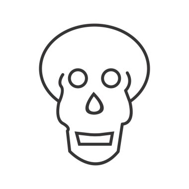 Kafatası X Ray Line Siyah Simge