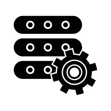 Veri Glyph Siyah Simgesini Yönet