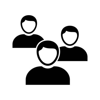 Üyeler Glyph Siyah Simge