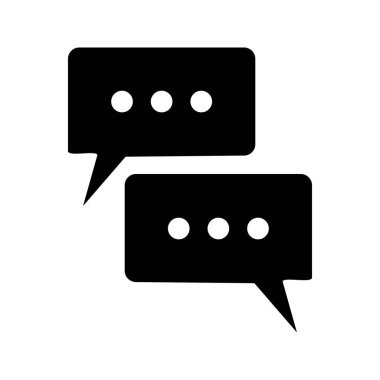 İleti kartı Glyph Siyah Simge