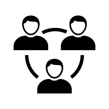 Kullanıcılar Glyph Siyah Simge