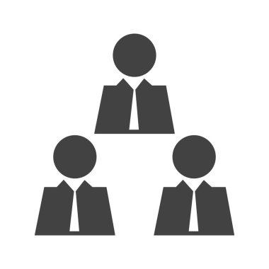 İşadamı toplantı Glyph Siyah Simge