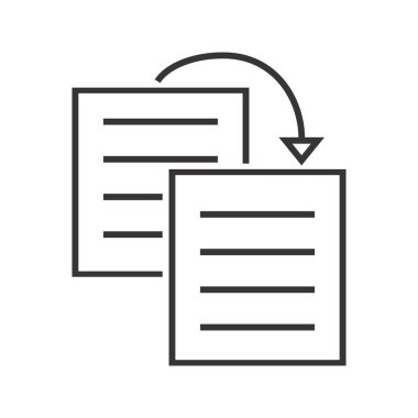 Yinelenen içerik Satırı Siyah Simge