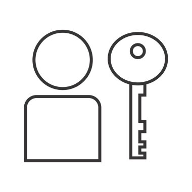 Kullanıcı kimlik doğrulama Hattı Siyah Simge