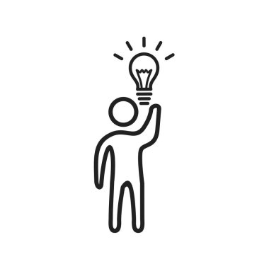 İş fikri Çizgi Siyah Simge