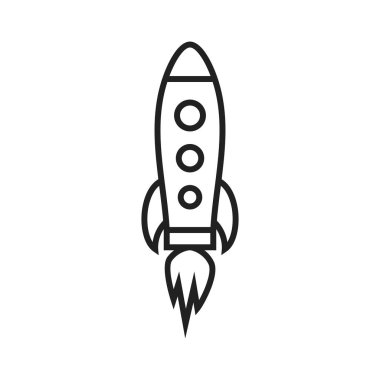 Pazarlama roket Hattı Siyah Simge